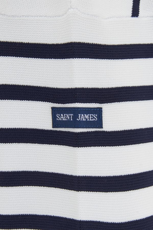 Saint James Ines Women’s Fine-knit Stripe Top White/Navy - New SS21 Collection