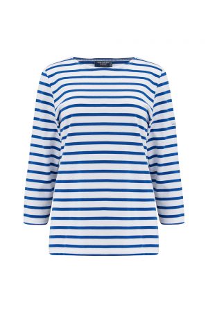 Saint James Galathee II Women’s Striped Jersey Top Blue/White - New SS21 Collection