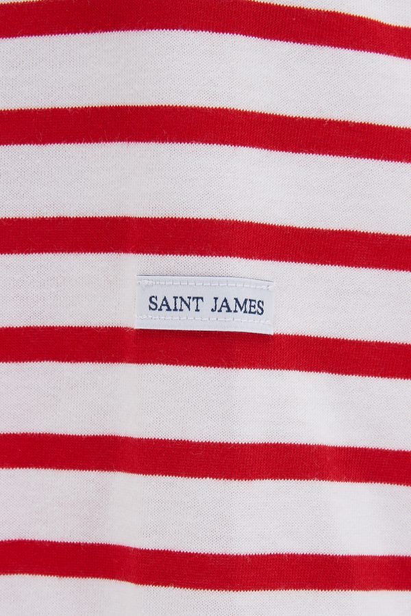 Saint James Galathee II Women’s Border Stripe Top Red/White - New SS21 Collection