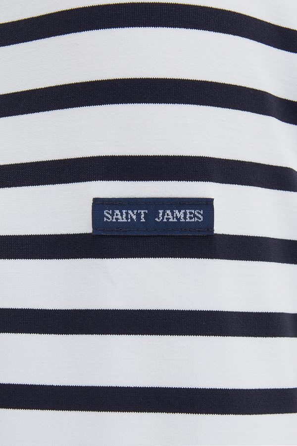 Saint James Propriano II Women’s Anti-UV Striped Shirt Dress White/Navy - New SS21 Collection