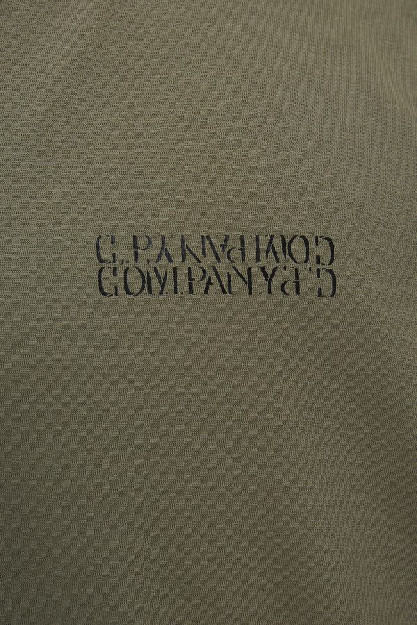 C.P. Company Men’s Back Logo Print T-Shirt Khaki - New S21 Collection