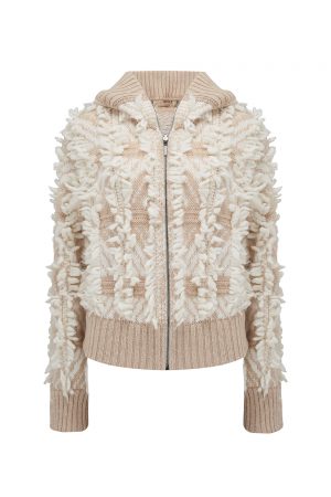Missoni Women's Shaggy Knit Cardigan Beige - New W21 Collection
