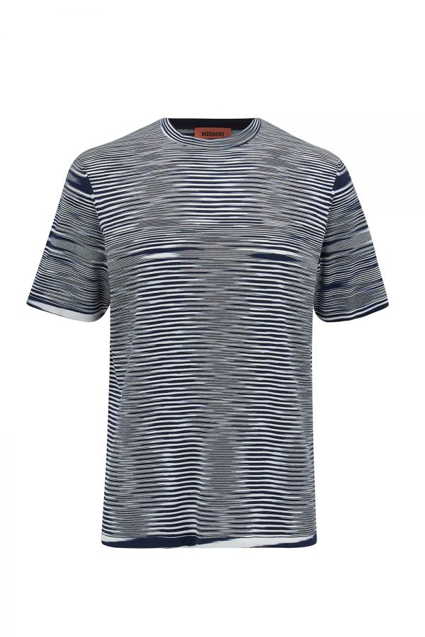 Missoni Men’s Space-dyed Knitted Top Navy - New W21 Collection