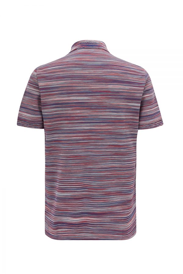 Missoni Men’s Striped Cotton-piqué Polo Shirt Pink - New W21 Collection