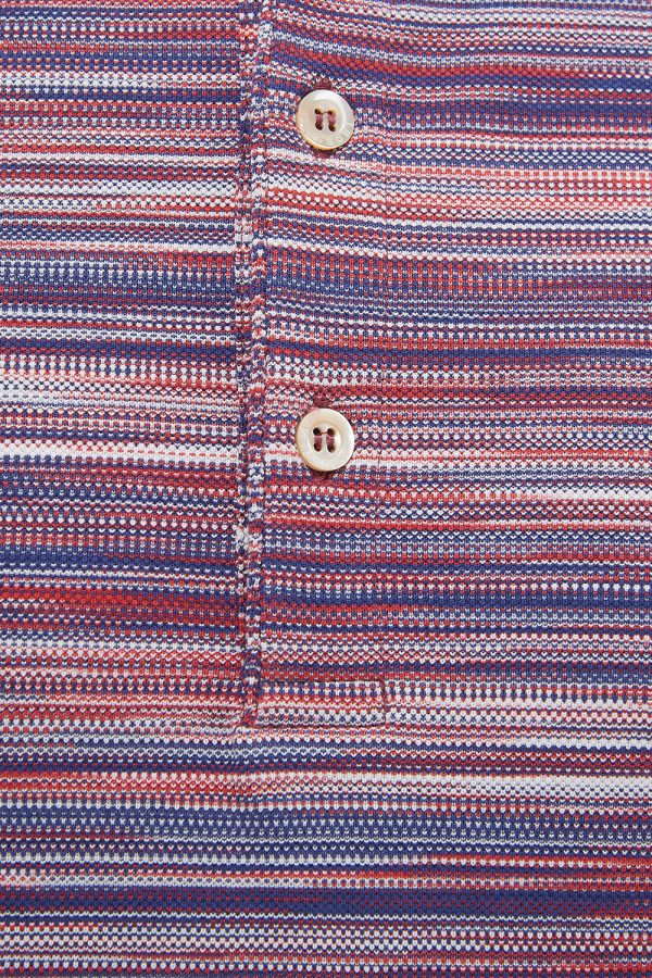 Missoni Men’s Striped Cotton-piqué Polo Shirt Pink - New W21 Collection