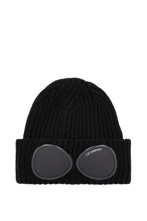 C.P. Company Men's Lens Beanie Hat Black - New W21 Collection