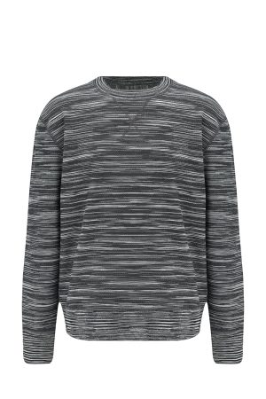 Missoni Men’s Space-dyed Cotton Sweater Black - New W21 Collection
