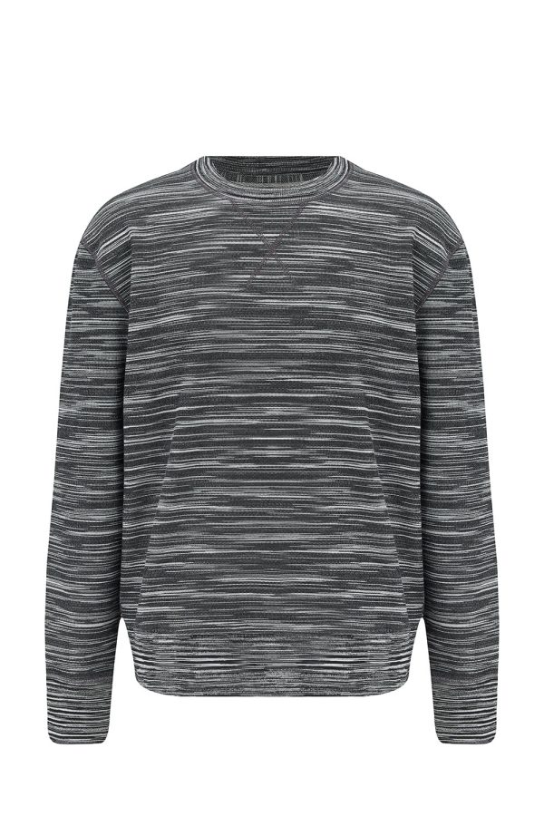 Missoni Men’s Space-dyed Cotton Sweater Black - New W21 Collection