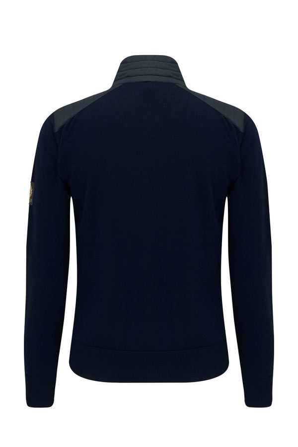 Belstaff Kilmington Men’s Half Zip Sweater Washed Navy - New W21 Collection