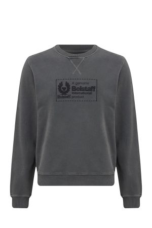 Belstaff Men's Embroidered Logo Sweatshirt Grey - New W21 Collection