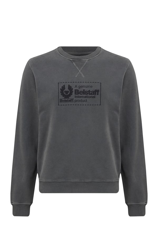 Belstaff Men's Embroidered Logo Sweatshirt Grey - New W21 Collection