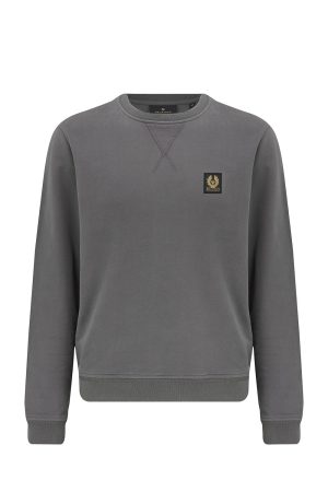 Belstaff Men's Cotton Fleece Sweatshirt Grey - New W21 Collection