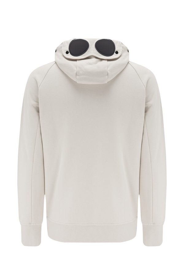 C.P. Company Men's Lens Cotton Hoodie Ivory - New W21 Collection