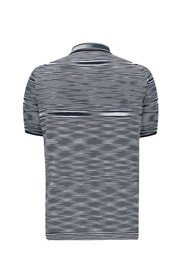 Missoni Men’s Space-dyed Polo Shirt Navy - New W21 Collection