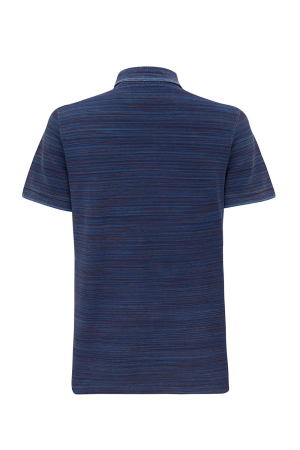 Missoni Men’s Intarsia Knit Polo shirt Purple - New W21 Collection
