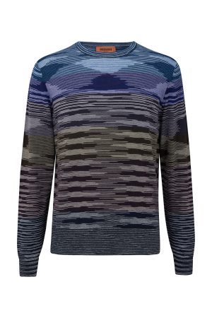 Missoni Men’s Space-dyed Wool Jumper Multicolours - New W21 Collection
