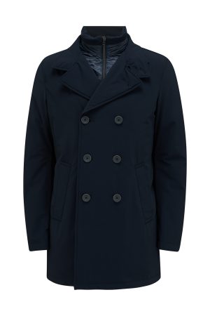Herno Men's Double-breasted Padded Coat Navy - New W21 Collection