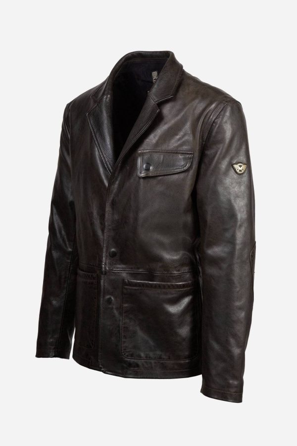 Matchless Ian Blazer Men’s Leather Jacket Antique Black