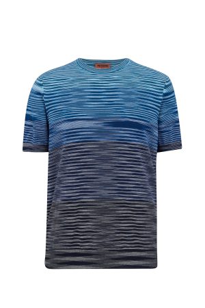 Missoni Men’s Intarsia-knit Top Blue - New S22 Collection 