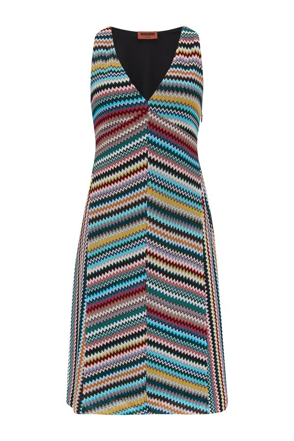 Missoni Women's Zig-zag Lamé Dress Multicoloured - New S22 Collection