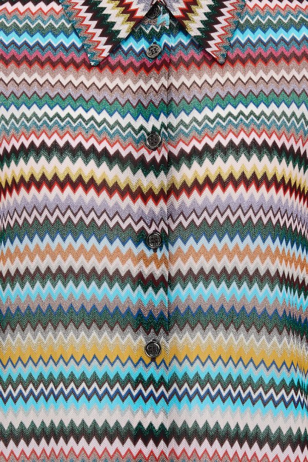 Missoni Women's Chevron Lamé Shirt Multicoloured - New S22 Collection