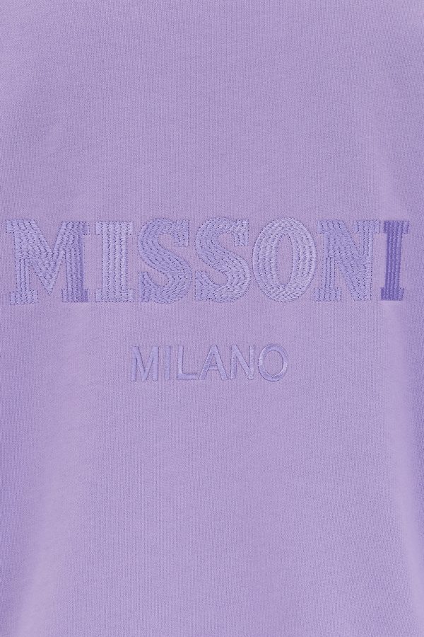 Missoni Women's Embroidered Logo Hoodie Purple - New S22 Collection