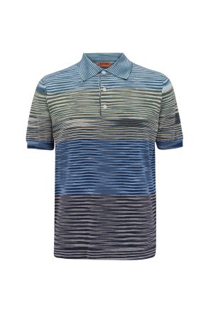 Missoni Men’s Mix Stripe Polo Shirt Multicoloured - New S22 Collection