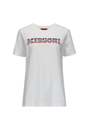 Missoni Women's Logo Motif T-shirt White - New S22 Collection