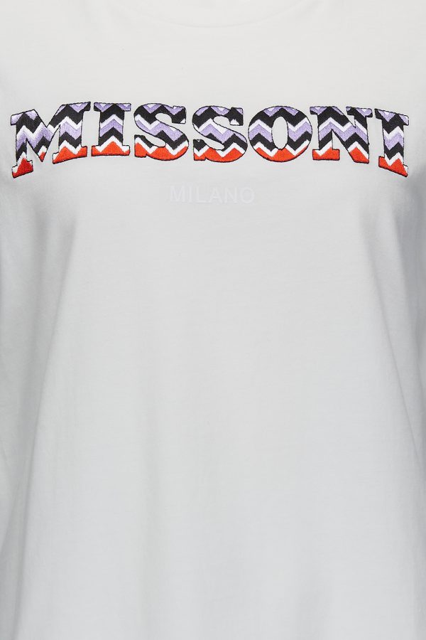 Missoni Women's Logo Motif T-shirt White - New S22 Collection