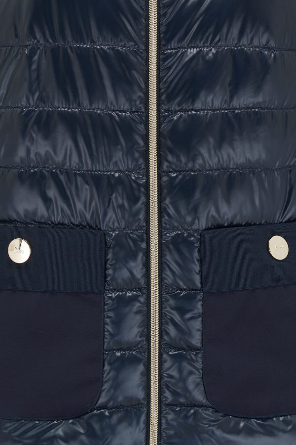 Herno Women’s Collarless Padded Jacket Navy - New S22 Collection