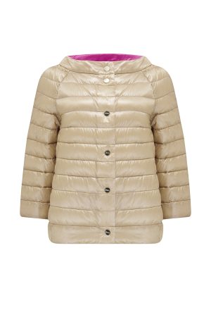 Herno Women’s Reversible Padded Jacket Beige / Pink- New S22 Collection