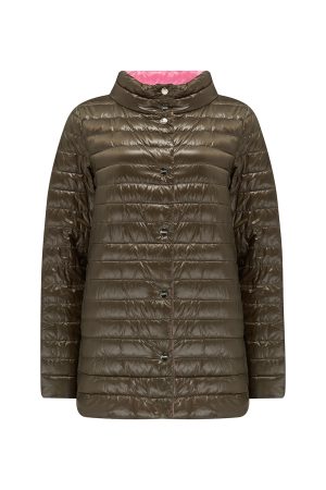 Herno Women’s Reversible Down Jacket Brown / Pink - New S22 Collection