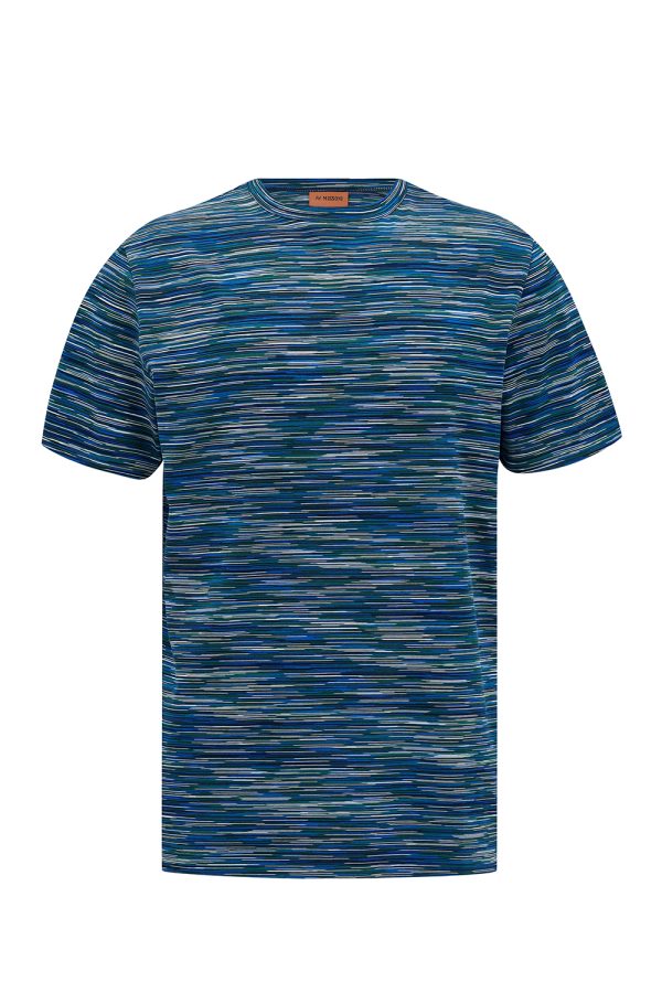 Missoni Men’s Striped T-shirt Green - New W22 Collection