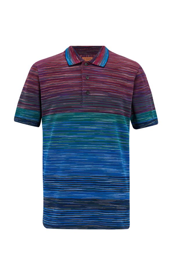 Missoni Men's Cotton Piqué Polo Shirt Multicoloured - New W22 Collection