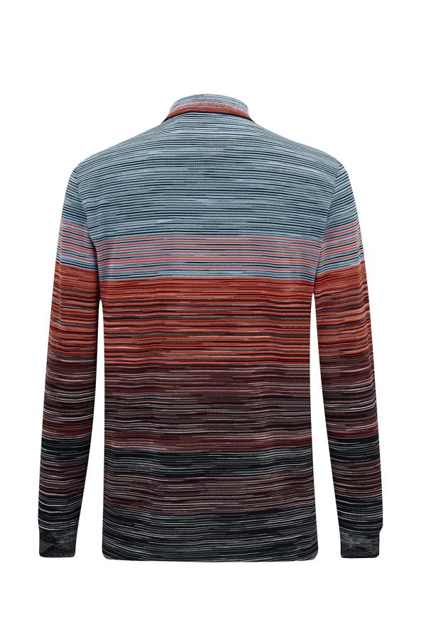 Missoni Men's Striped Long-sleeved Polo Shirt Multicoloured - New W22 Collection