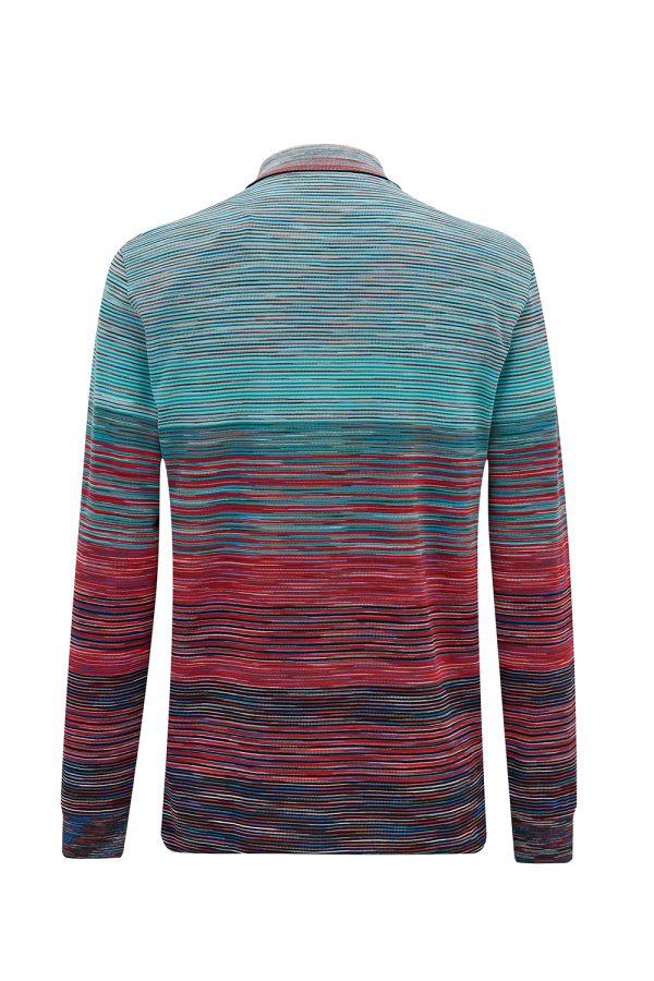 Missoni Men's Space-dyed Polo Shirt Mint Blue - New W22 Collection