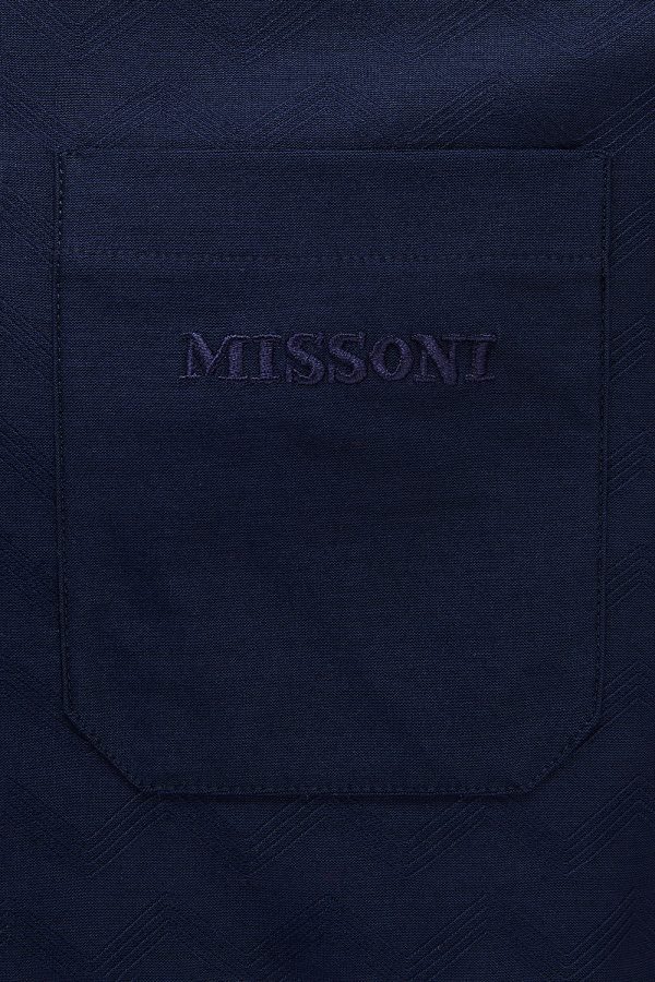 Missoni Men's Seraphim Polo Shirt Navy - New W22 Collection