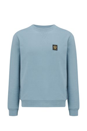 Belstaff Men's Cotton Jersey Sweatshirt Arctic Blue - New W22 Collection