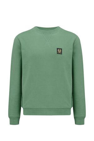 Belstaff Men's Crew-neck Sweatshirt Green - New W22 Collection