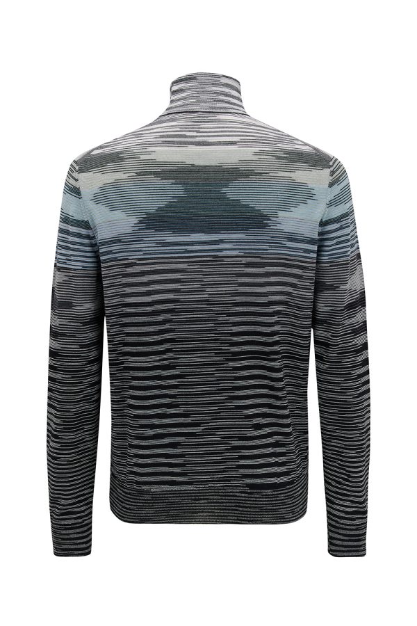 Missoni Space-dye Roll Neck Sweater Blue - New W22 Collection