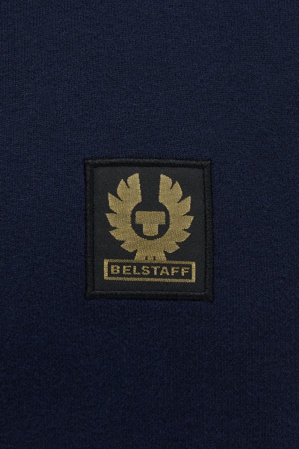 Belstaff Men's Full Zip Sweatshirt Cotton Fleece Dark Ink - New S23 Collection