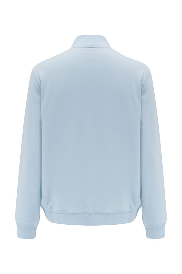 Belstaff Men's Full Zip Sweatshirt Cotton Fleece Sky Blue - New S23 Collection