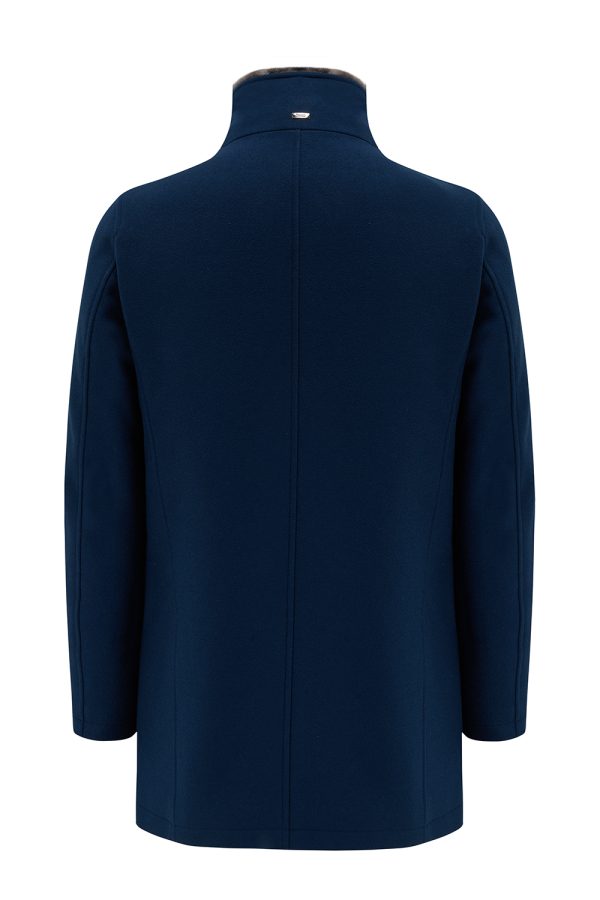 Herno Men's Mink Collar Jacket Blue - New W22 Collection