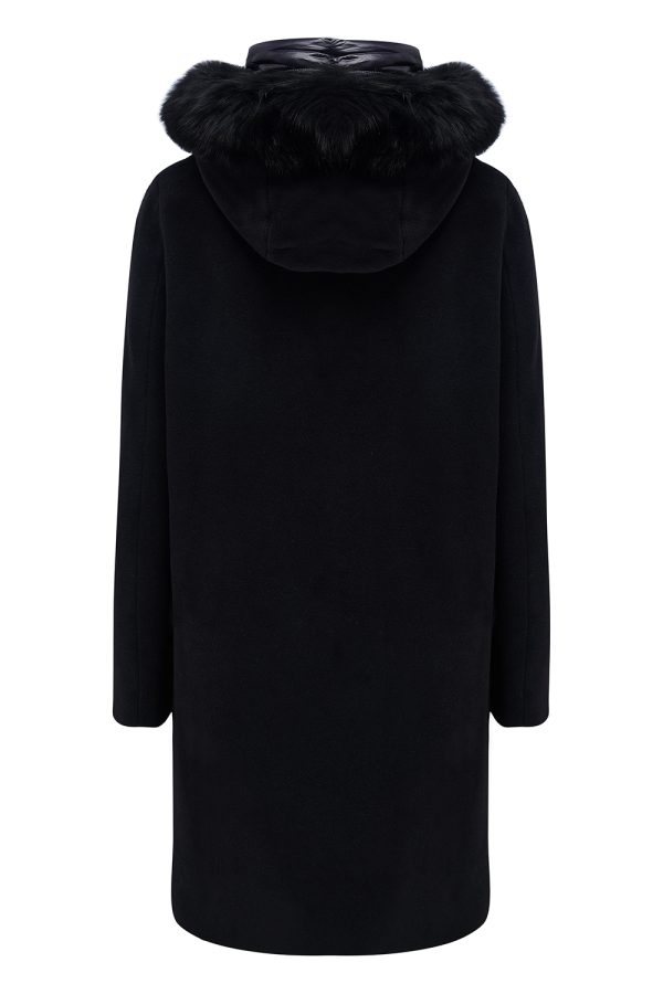 Herno Women’s Alpaca Wool Coat Black - New W22 Collection
