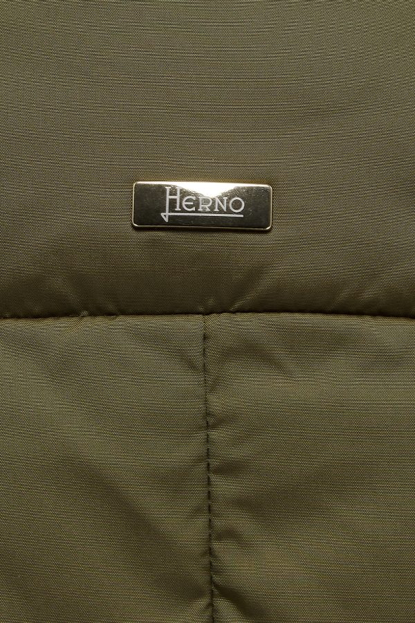 Herno Women’s Chamonix A-Shape Nylon Down Coat Military Green - New W22 Collection