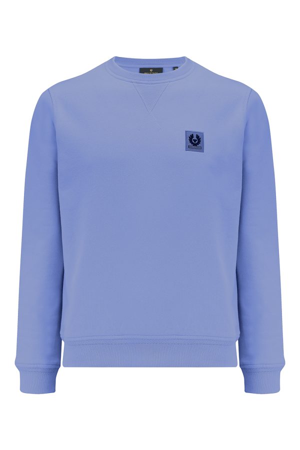 Belstaff Men's Cotton Fleece Sweatshirt Mauve - New S23 Collection