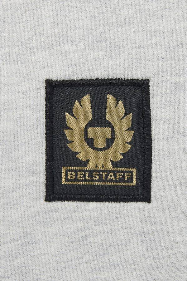 Belstaff Men's Cotton Fleece Sweatshirt Silver - New S23 Collection