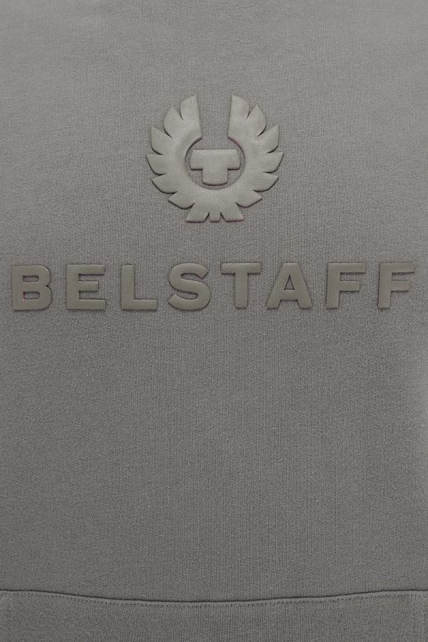 Belstaff Big-Logo Signature Hoody Granite Grey - New S23 Collection