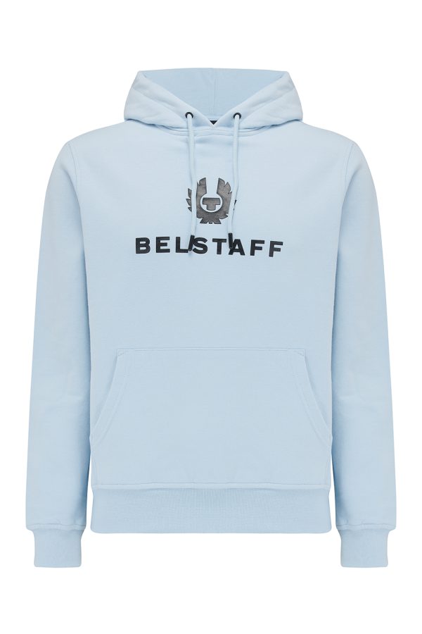 Belstaff Big-Logo Signature Hoody Sky Blue - New S23 Collection