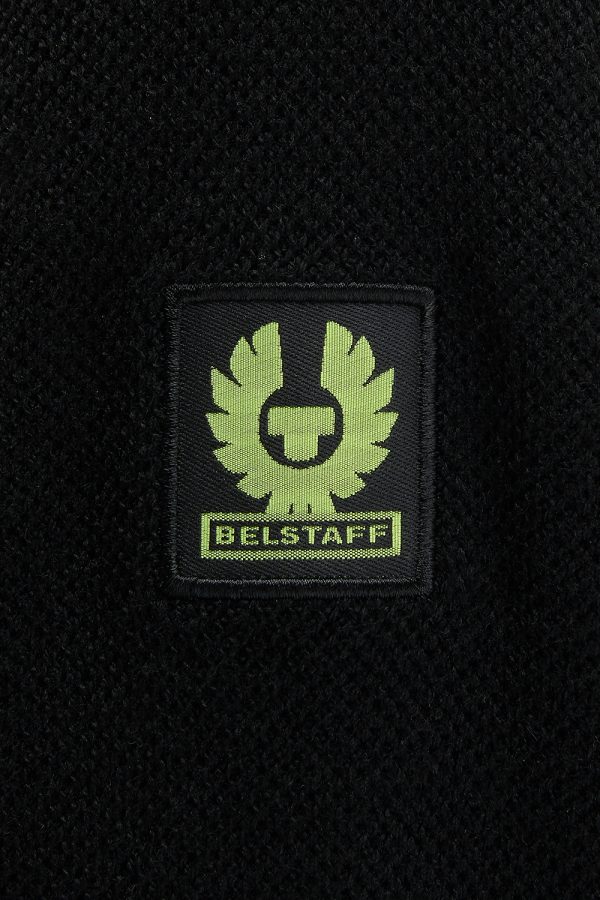 Belstaff Men’s Flash Kelby Zip Cardigan Black / Neon Yellow - New S23 Collection